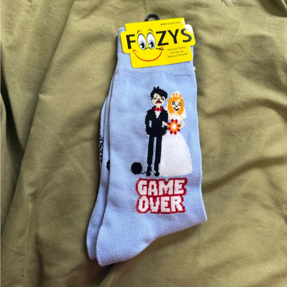 Fozzy's Wedding Theme Casual Socks - Light Blue - Picture 2 of 3
